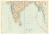 India, South. Burma Ceylon Bay of Bengal Andaman Maldives. STANFORD 1896 map