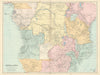 Central Africa. Congo Free State Rhodesia German East Africa. STANFORD 1896 map