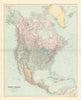 North America Manitoba postage stamp USA Canada. STANFORD 1896 old antique map