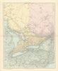Southern Ontario. Lake Huron Erie. New York state. Great Lakes STANFORD 1896 map