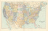 United States of America. North Dakota named State of Lincoln. STANFORD 1896 map