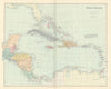 West Indies Islands & Central America. Caribbean. STANFORD 1896 old map