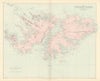 The Falkland Islands surveyed by Captain Robert Fitzroy. STANFORD 1896 old map