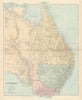 Eastern Australia. New South Wales Victoria Queensland. STANFORD 1896 old map