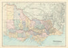 Victoria, Australia. Explorers routes. Landscape observations. STANFORD 1896 map