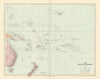 Pacific Islands. Melanesia Polynesia Micronesia. Hawaii. STANFORD 1896 old map