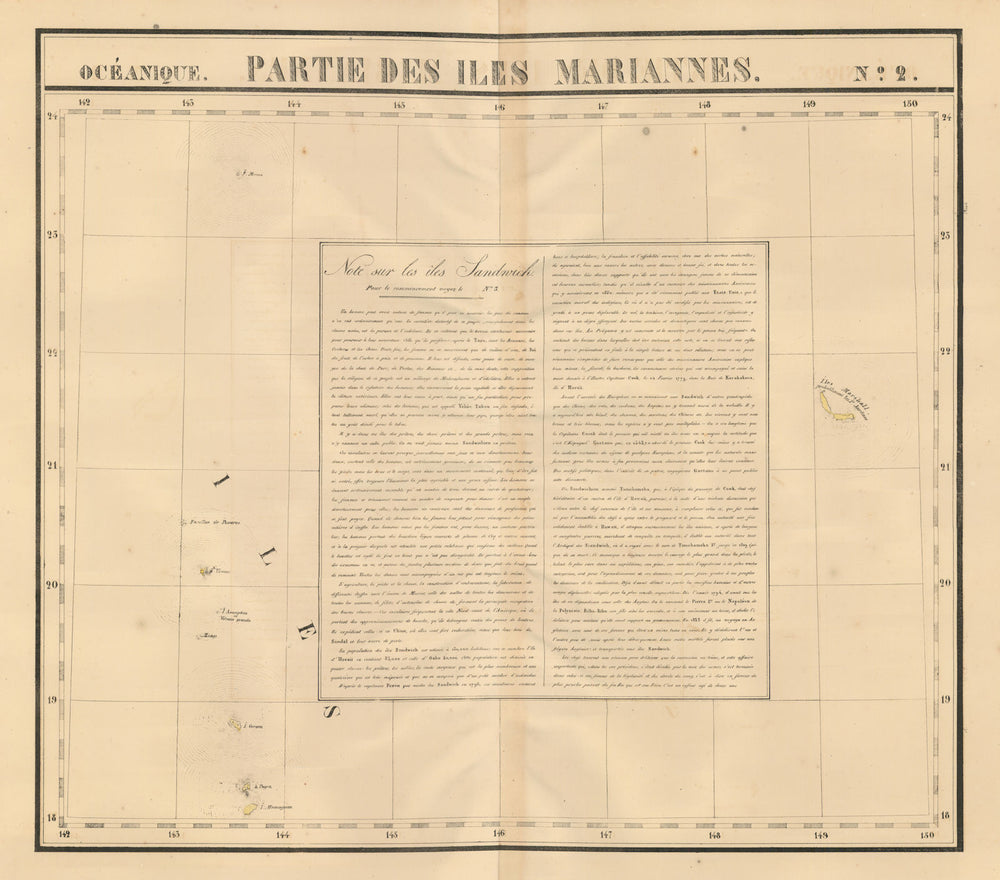 Océanique. Partie… Iles Mariannes #2 North Mariana Islands VANDERMAELEN 1827 map