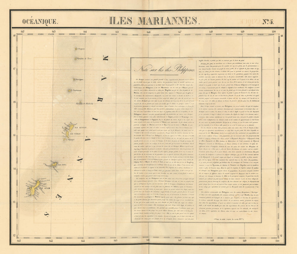 Océanique. Iles Mariannes #5. Mariana Islands Guam Saipan. VANDERMAELEN 1827 map