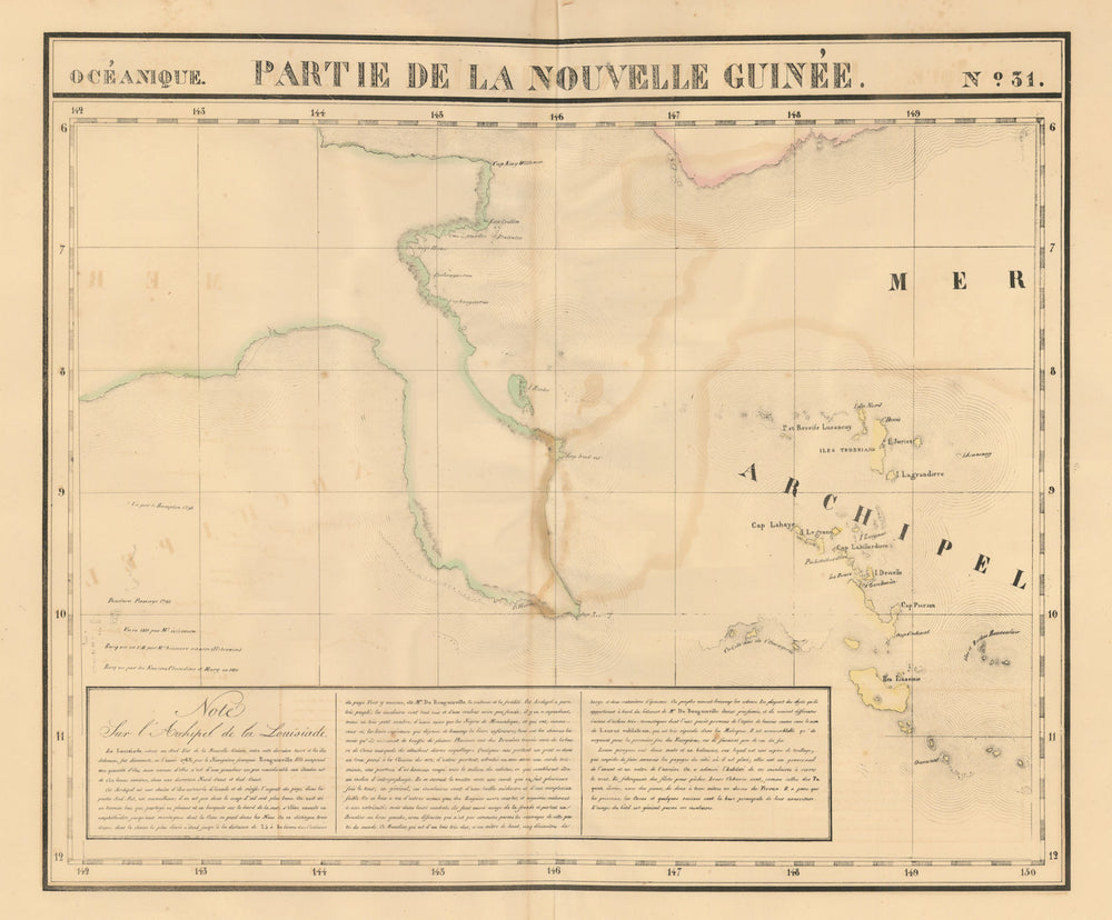 Océanique. Partie de la Nouvelle Guinée #31. New Guinea. VANDERMAELEN 1827 map