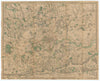 Froggett's Survey of the country thirty miles round London 1833 old map