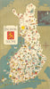 Finlandia - Suomi. Vintage travel pictorial poster map 1949 old vintage