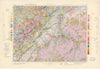 Peebles. Geological Survey of Scotland sheet 24. Linton 1952 old vintage map