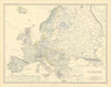 Europe. Austro-Hungarian Monarchy. Prussia. Rumania. 50x60cm. JOHNSTON 1876 map