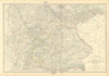 Empire of Germany (South). Bavaria &c. 50x60cm. JOHNSTON 1876 old antique map