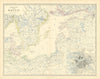 Baltic Sea. Latvia Lithuania Estonia St Petersburg. 50x60cm. JOHNSTON 1876 map
