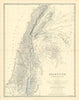 Palestine or the Holy Land including Lebanon 50x60cm. JOHNSTON 1876 old map