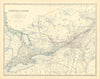 Dominion of Canada (West). Ontario Quebec. 50x60cm. JOHNSTON 1876 old map