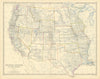 United States of North America (Western States). USA. 50x60cm. JOHNSTON 1876 map