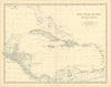 West India Islands & Central America. Caribbean. 50x60cm. JOHNSTON 1876 map