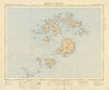 Scilly Isles Ordnance Survey map sheet 55x65cm 1937 old vintage plan chart