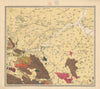 Lower Silesia Geological map #2 Liegnitz / Legnica Poland 55x62cm CARNALL 1860