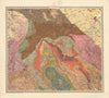 Lower Silesia Geological map #5 Waldenburg/Wałbrzych Poland 55x62cm CARNALL 1860