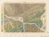 Switzerland geological map. Schwyz Glarus Appenzel St. Gallen Zürich #9 1866