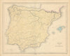 Gall & Inglis' Map of Hispania. Ancient Iberia Spain Italy 1850 old