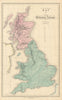 Gall & Inglis' Map of Britannia Antiqua. Ancient Britain. Roman/Latin names 1850