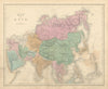 Gall & Inglis' Map of Asia, and Arabia 1850 old antique vintage plan chart