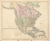 Gall & Inglis' Map of North America. Native American tribes & villages 1850