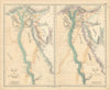 Gall & Inglis' Map of Egyptus, Antiqua, and Modern Egypt. Nile valley 1850