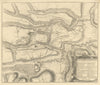 Plan de la Bataille d'Oudenaerde du 11 Juillet 1708. FRICX 1712 old map