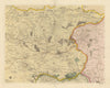 Essex NE #9 Colchester Wivenhoe East Bergholt Lexden. Chapman/André 1777 map