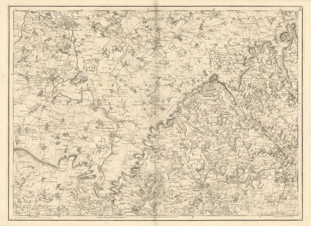 Chilterns/Thames Valley. Berkshire Oxford Henley Marlow #8 Andrews/Dury 1818 map