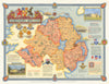 Northern Ireland, celebrating its WW2 contribution & US cultural ties 1947 map