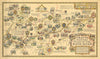 Pratts High Test Plan of the Bath Road. Pictorial map by Alfred Taylor 1930
