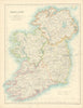 Ireland by W. & A.K. Johnston 1887 old antique vintage map plan chart