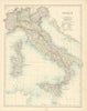 Italy by W. & A.K. Johnston 1887 old antique vintage map plan chart