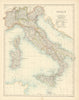 Italy by W. & A.K. Johnston 1887 old antique vintage map plan chart