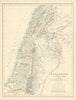 Palestine or the Holy Land by W. & A.K. Johnston. Israel 1887 old antique map
