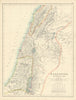 Palestine or the Holy Land by W. & A.K. Johnston. Israel 1887 old antique map
