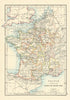 France, illustrating French & English Wars. 100 Years' War 1887 old map