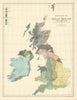 Ethnographic Map of Great Britain and Ireland by W. & A.K. Johnston 1887