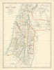 The Holy Land as allotted by Joshua. Palestine Israel 1887 old antique map