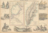 Russian Empire. Aral Sea & Kamtchatka. FULLARTON c1863 old antique map chart