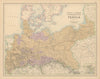 North German Confederation & Prussia. Germany & Poland. FULLARTON c1863 map