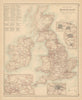 British Isles Railway Map. Channel Tunnel & two Forth crossings u/c! c1863