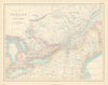 Canada with part of United States. Ontario & Quebec. FULLARTON c1863 old map