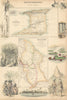 British South America Possessions. Trinidad & Guyana. FULLARTON c1863 old map